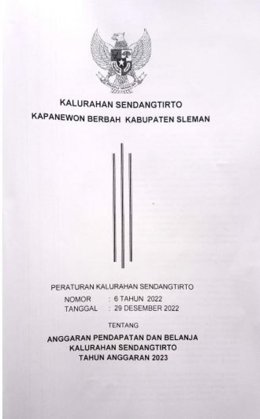PERKAL APBKAL SENDANGTIRTO TAHUN 2023