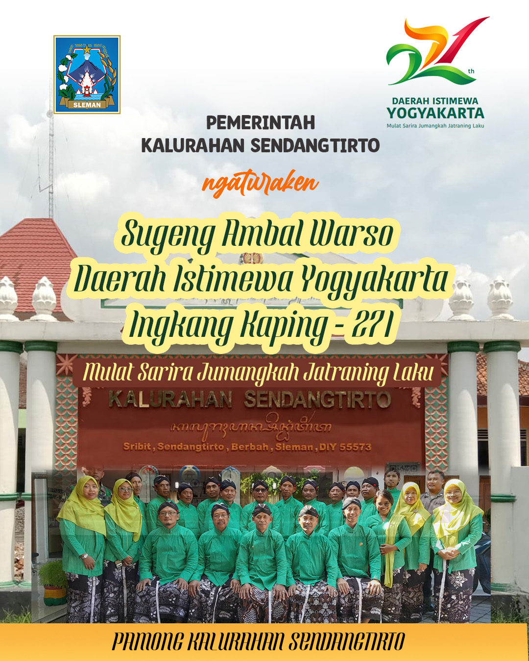 SELAMAT HARI JADI DIY KE-271