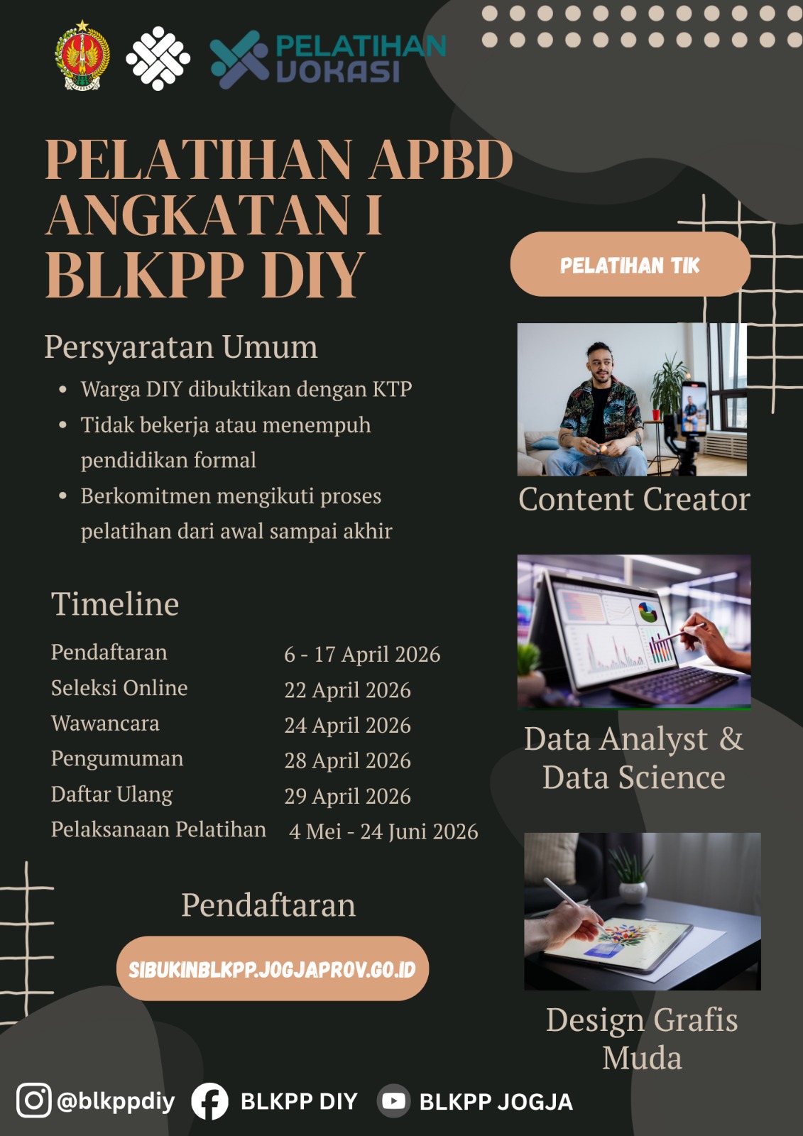 INFORMASI PELATIHAN dari BLKPP DIY