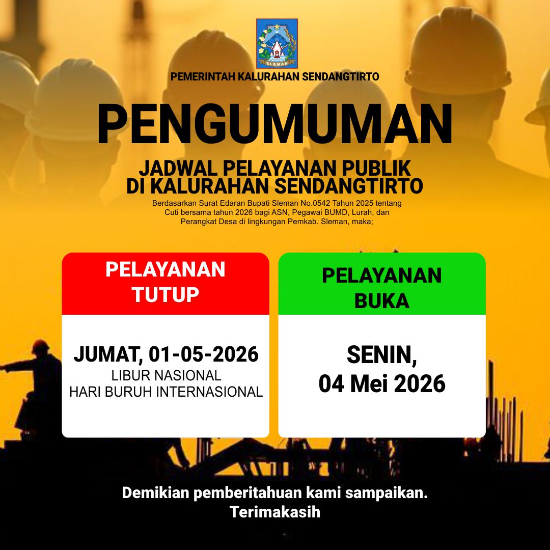 PENGUMUNAN LIBUR PELAYANAN PUBLIK